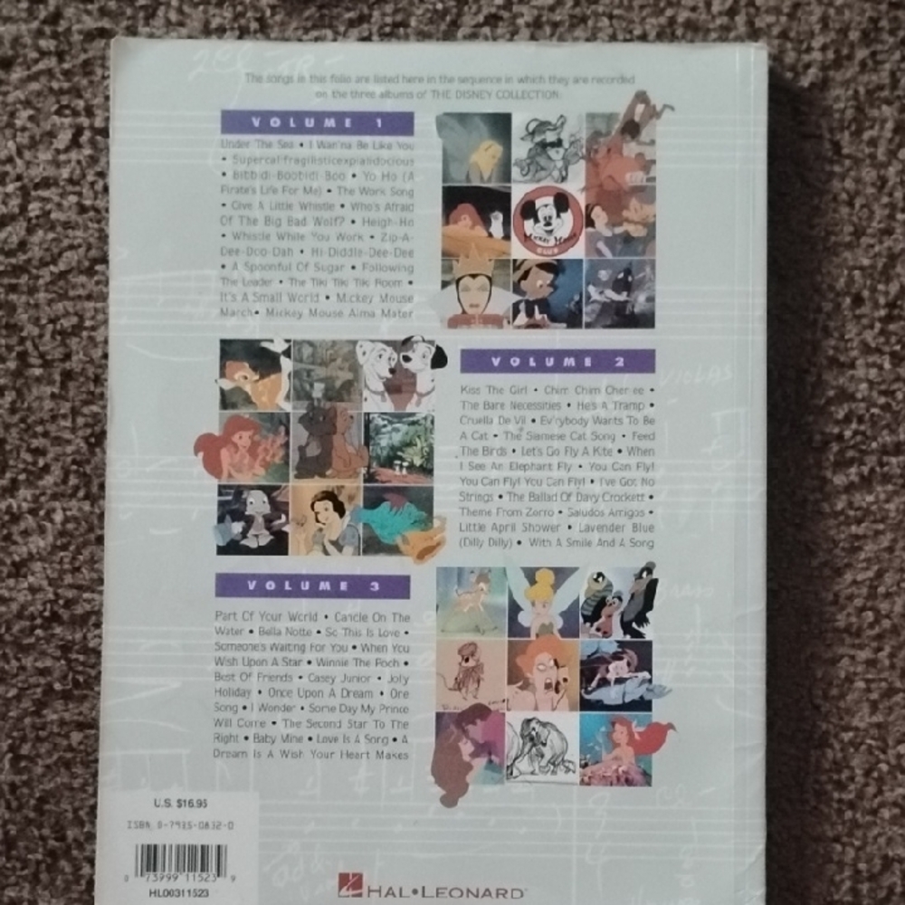 (Gifted) Disney Collection Songbook with Black Text - Picture 3 of 6